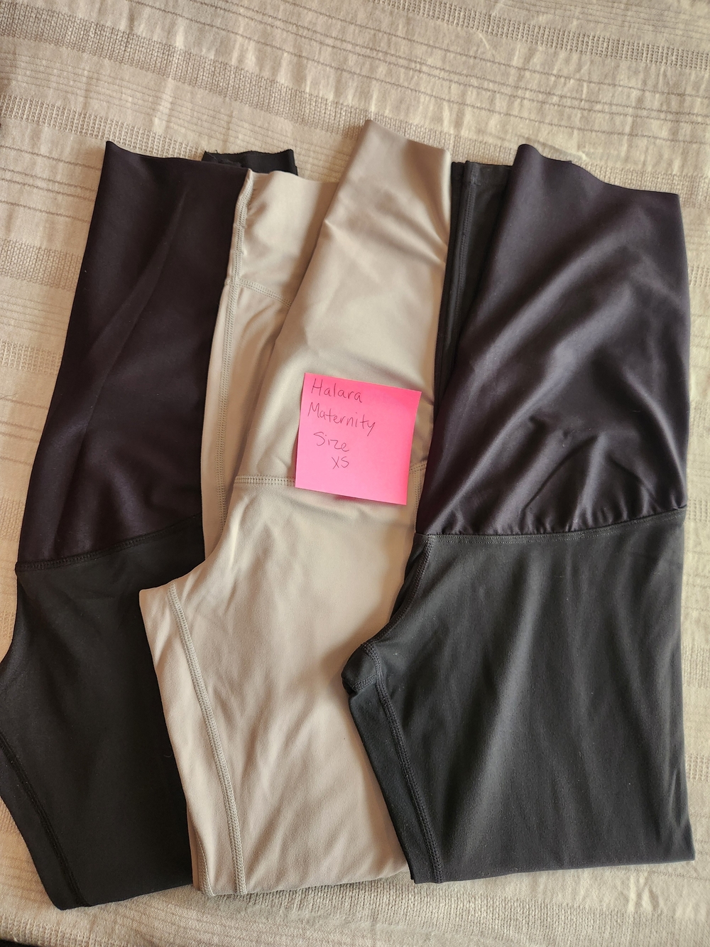 HALARA Maternity Pants in Beige & Black - Pack of 3